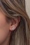 Heliophilia Silver Pendientes de Plata de Ley 925 con Oro Rosa y Circón Turquesa